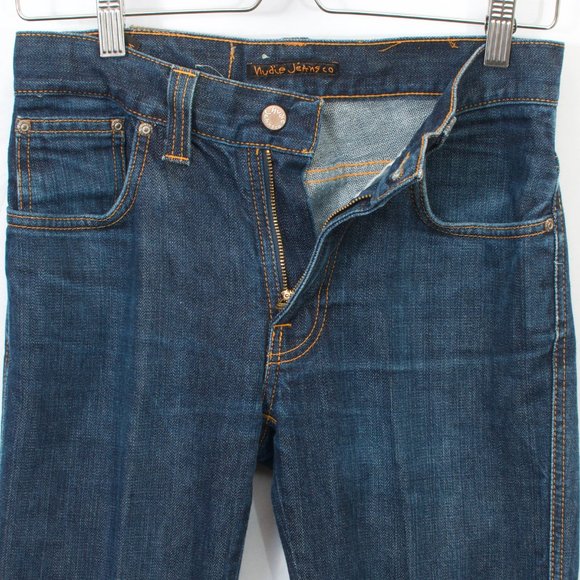 🇮🇹 Nudie 28 Slim Jim Dry Broken Twill Cotton Jean - Picture 3 of 9